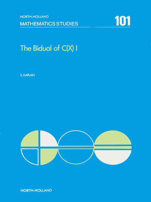 cover image of The Bidual of C(X) I